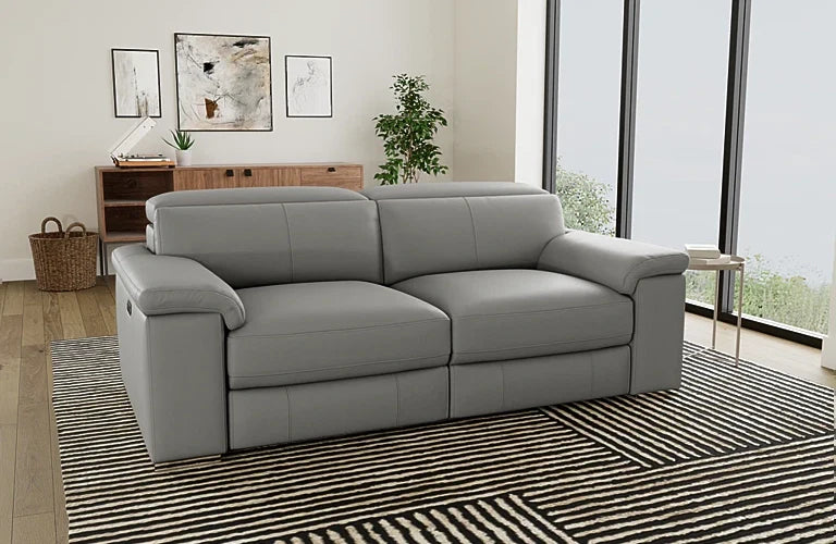 Adelphi 2.5 Seat Dual Electric Recliners With Electric Headrests - Leather