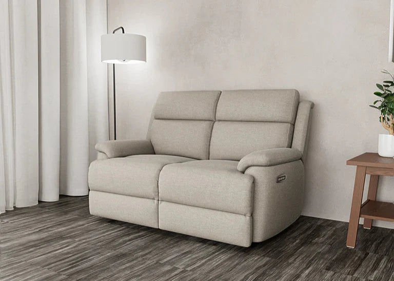 Allure 2 Seater Dual Electric Recliner With Powered Lumbar Action - Fabric