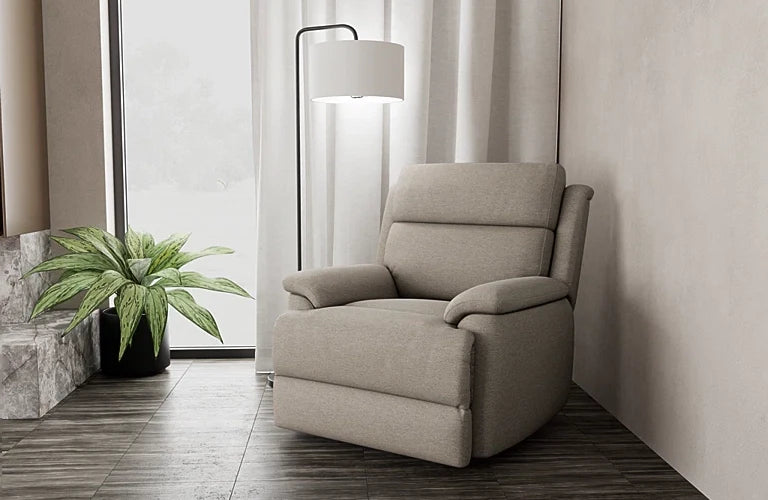 Allure Electric Recliner With Powered Lumbar Action - Fabric