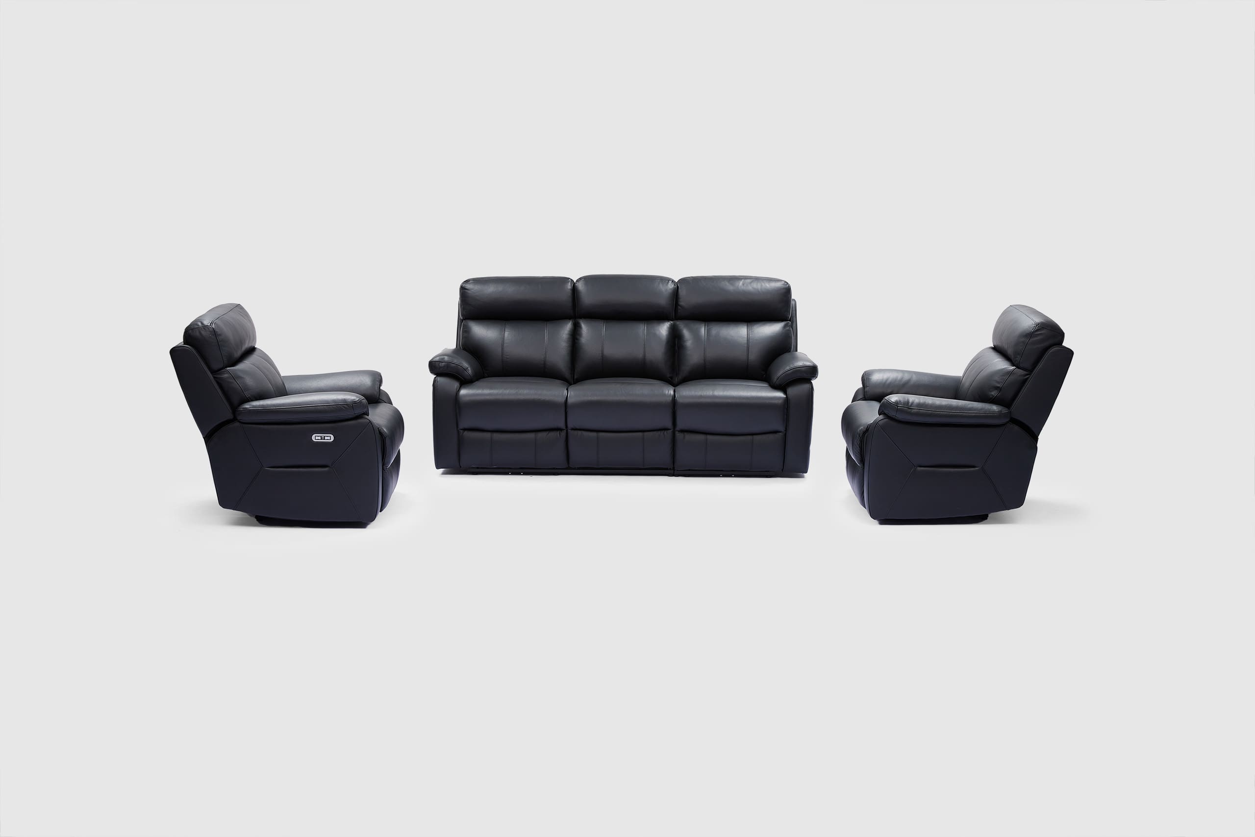 Viola 3 Piece Lounge Package Electric Recliners With Electric Headrests - Leather
