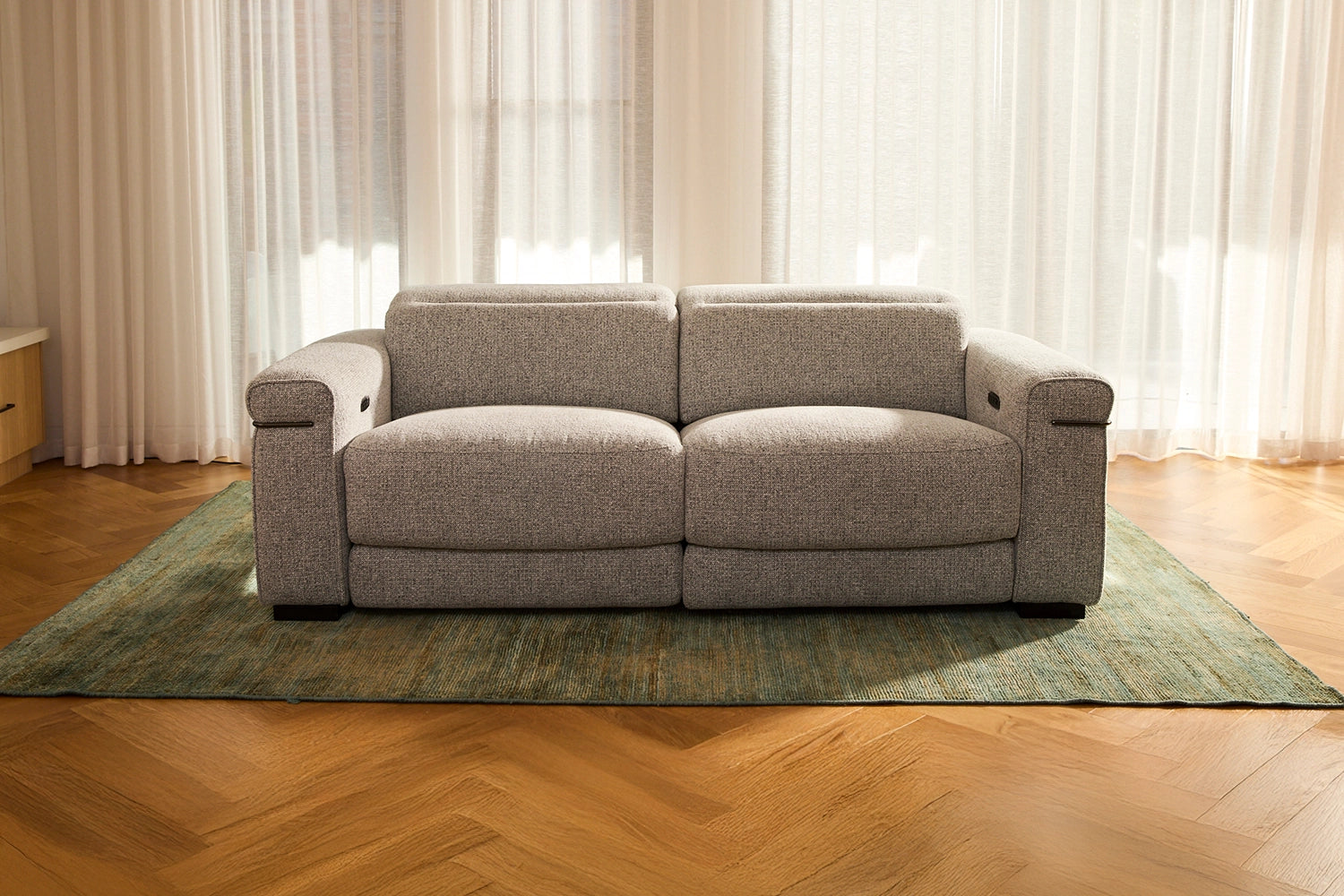 Briona 2.5 Seater Dual Electric Recliners And Headrests - Fabric