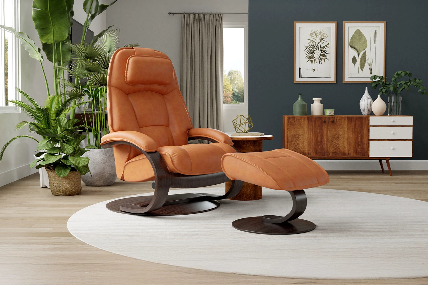 Admiral Fjords Large Recliner Chair + Footstool