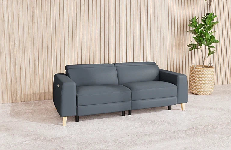 Gabrielle 2.5 Seat Dual Electric Recliners With Electric Headrests - Leather