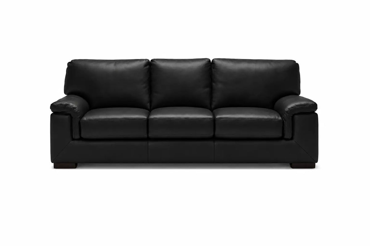 Haven 3 Seater | Premium Black Leather