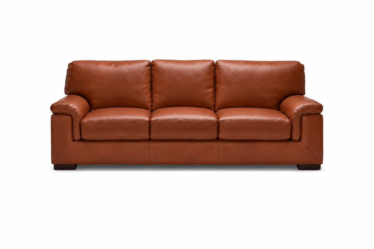 Haven 3 Seater | Premium Cognac Leather
