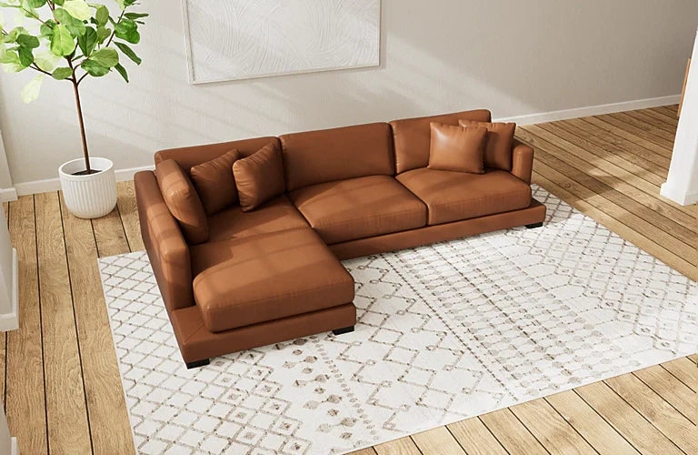 Kimona 3 Seater Plus Left Chaise - Leather