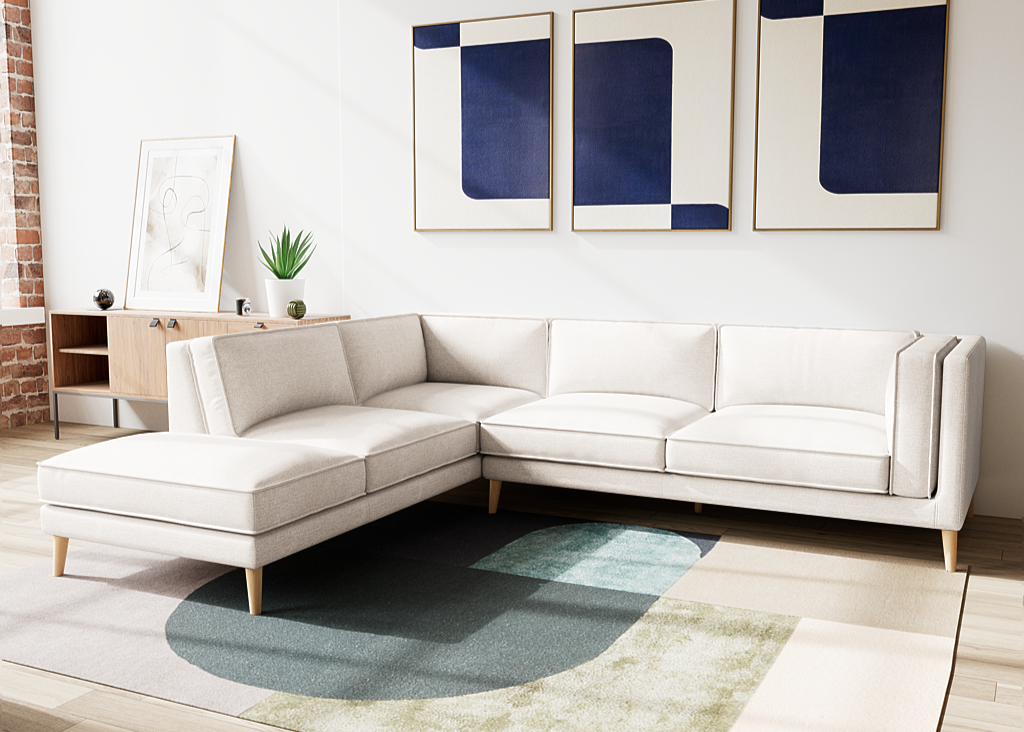 Taviano 2.5 Seater Plus Left Corner Terminal - Fabric