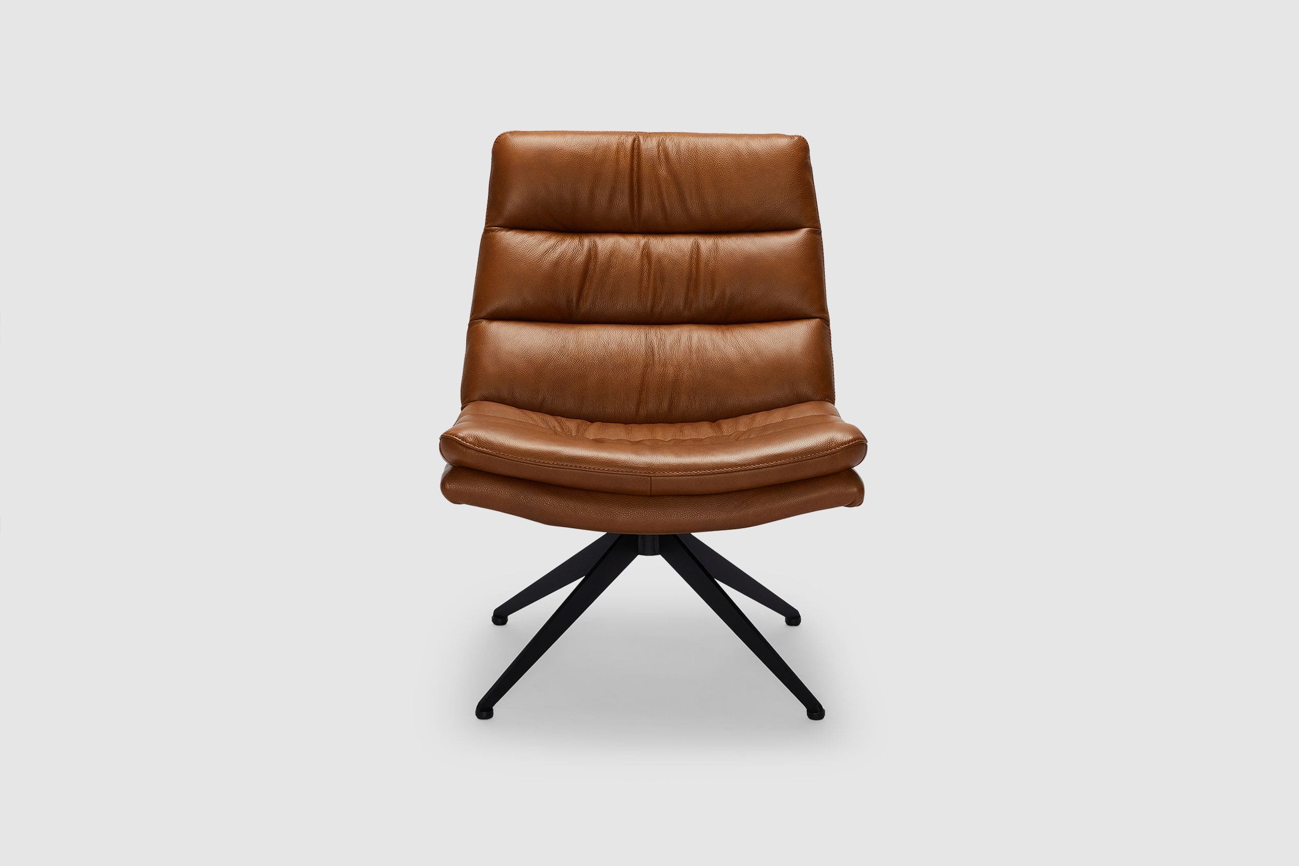 Bonita Swivel Chair - Tan Leather