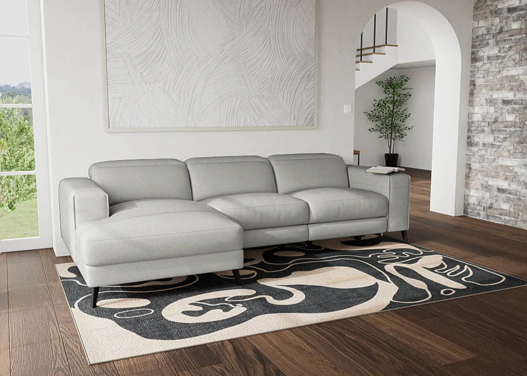 Sloane 3 Seater Electric Recliner With Electric Headrest And Left Chaise - Fabric