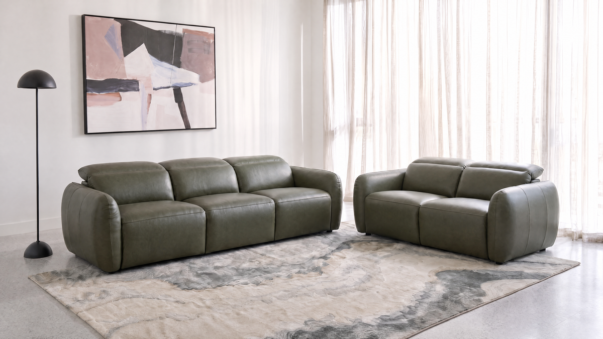 Sorelle 3.5 Seater | Leather | Dual Electric Recliners & Electric Headrests