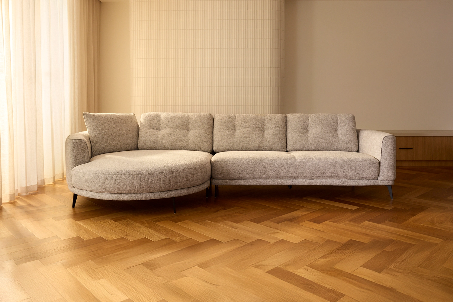 Senorita 2.5 Seater + Left Circular Chaise - Fabric