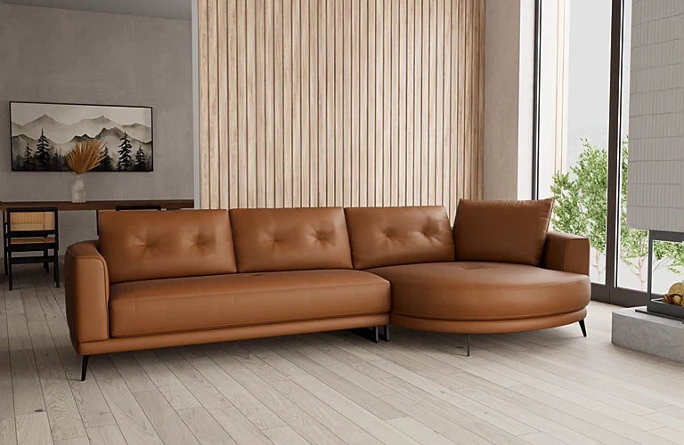 Senorita 2.5 Seater + Circular Chaise Right - Leather