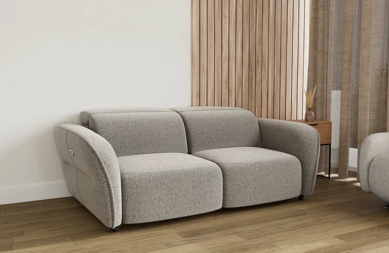 Serena 2.5 Seater Dual Electric Recliners With Electric Headrests - Fabric