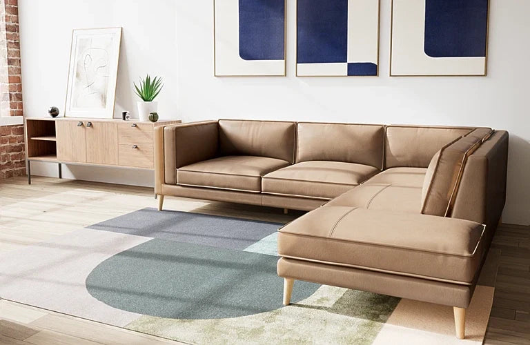 Taviano 2.5 Seater Plus Left Corner Terminal - Leather