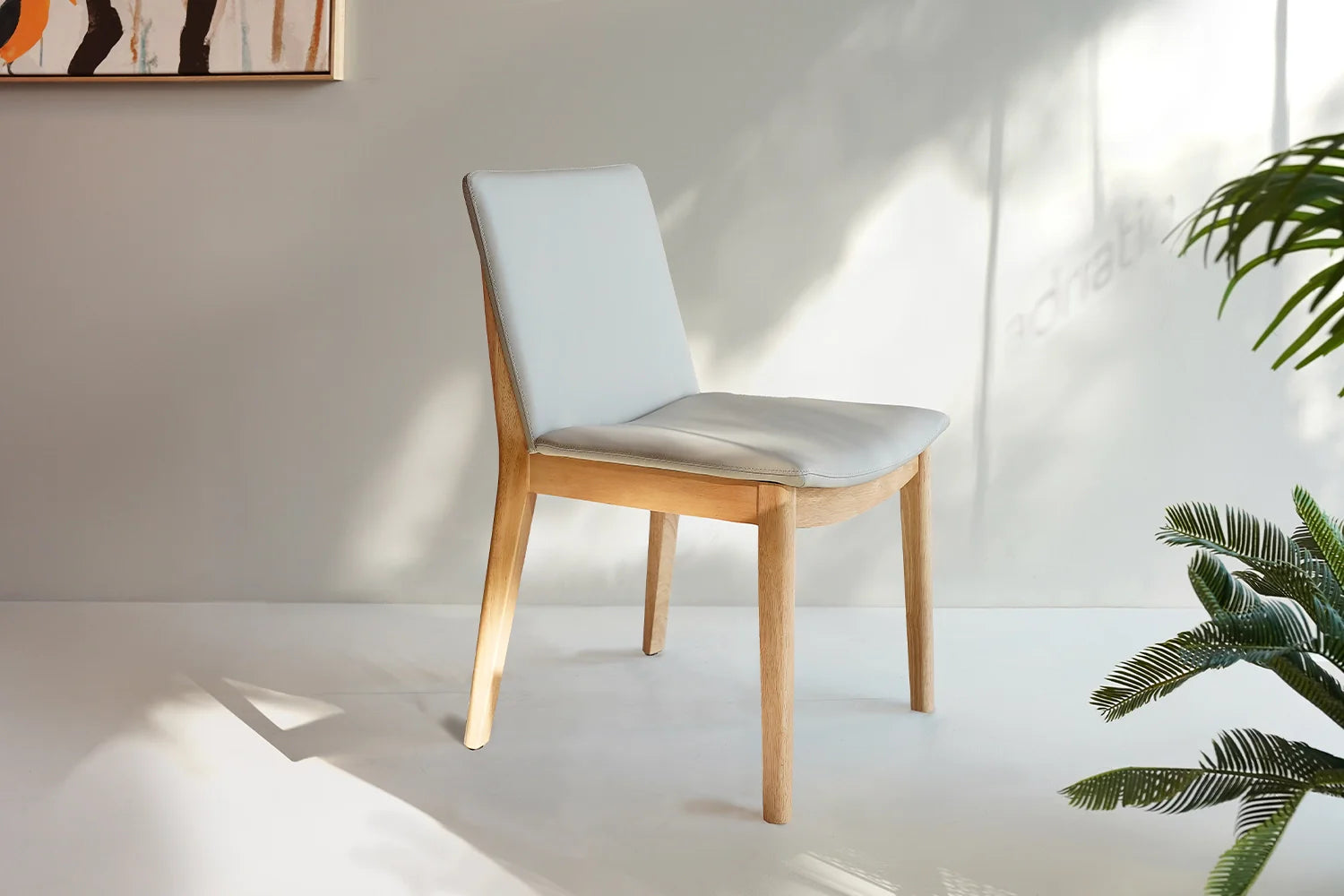 Tevez Dining Chair - Frost/Natural