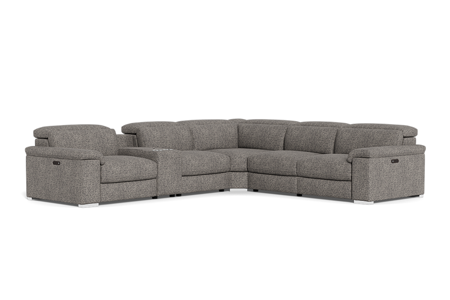 Adelphi 5 Seat Corner Modular With Electric Recliners And Electric Headrests - Fabric