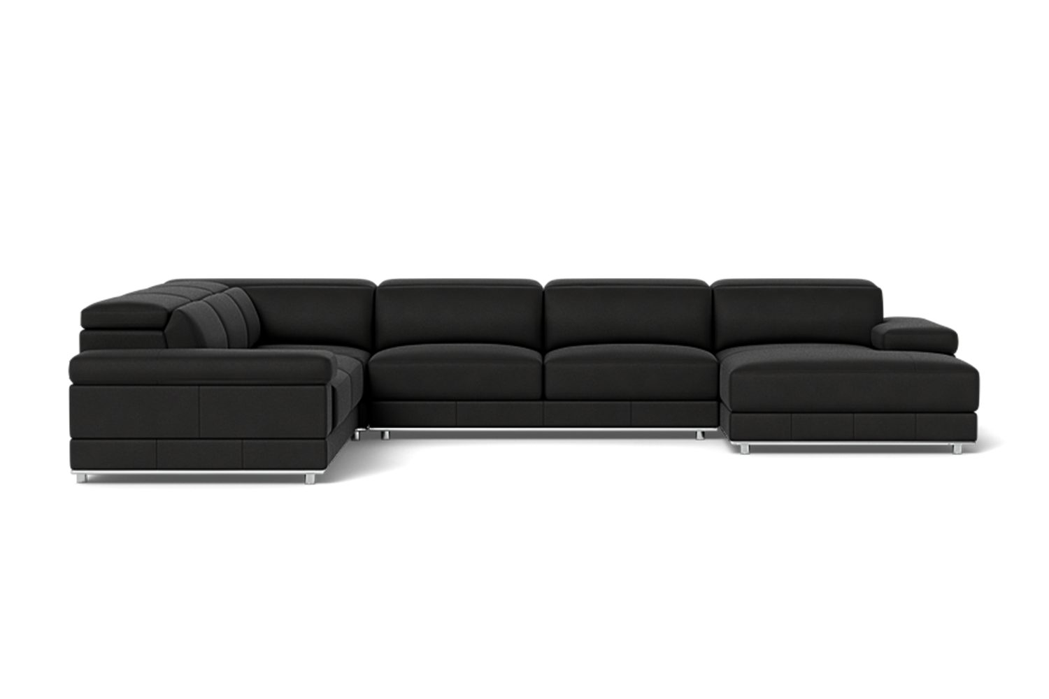 Alyra 6 Seat Corner Modular With Glide Out Seats And Adjustable Headrests - Right Chaise