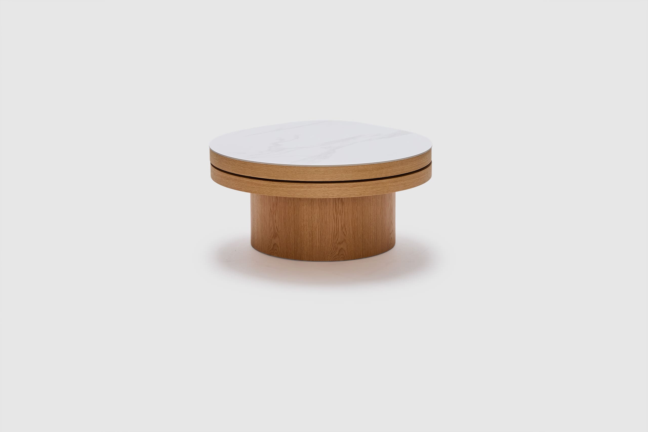 Tear Drop Coffee Table - Natural/Ceramic