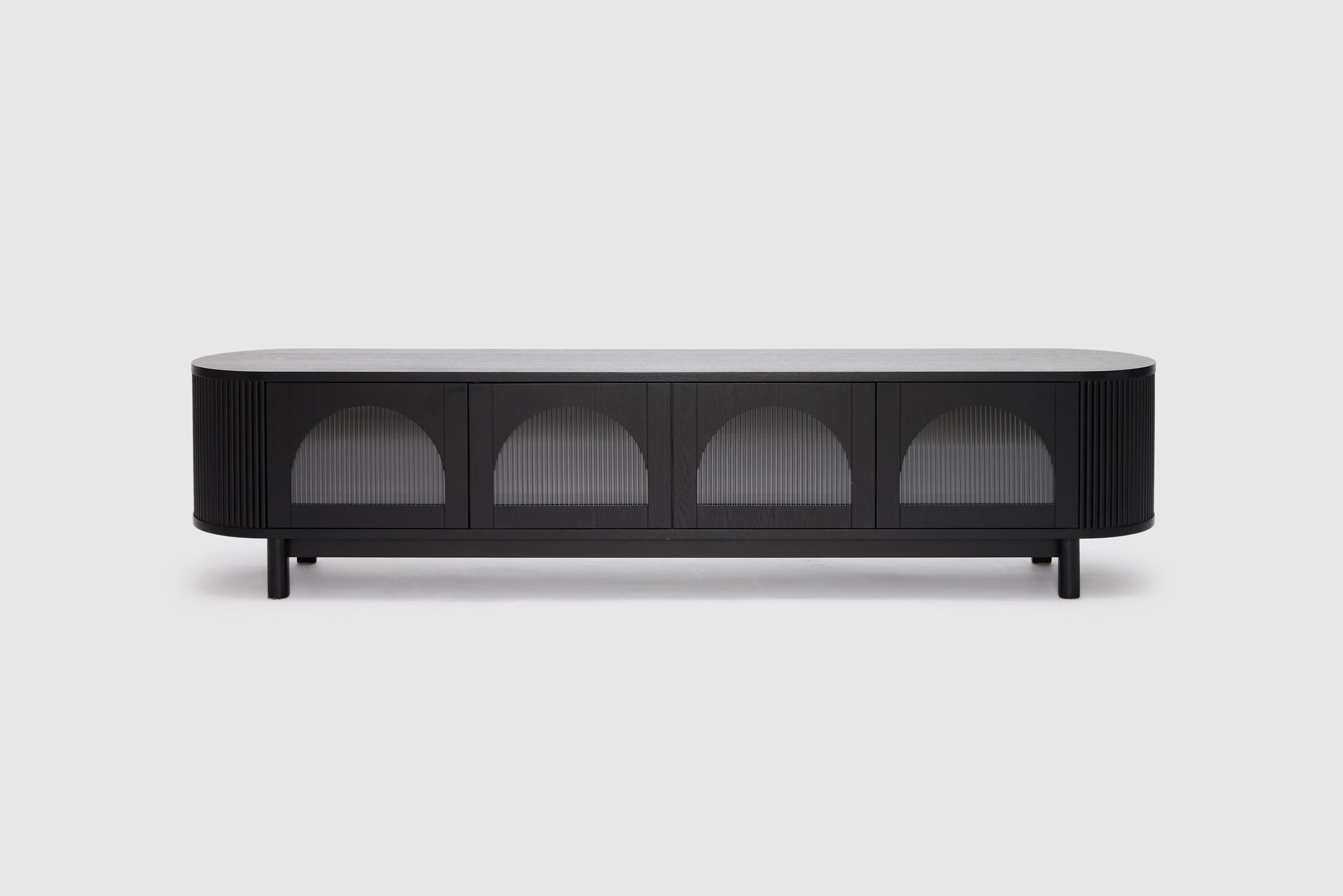 Gloria 4 Door Entertainment Unit - Black