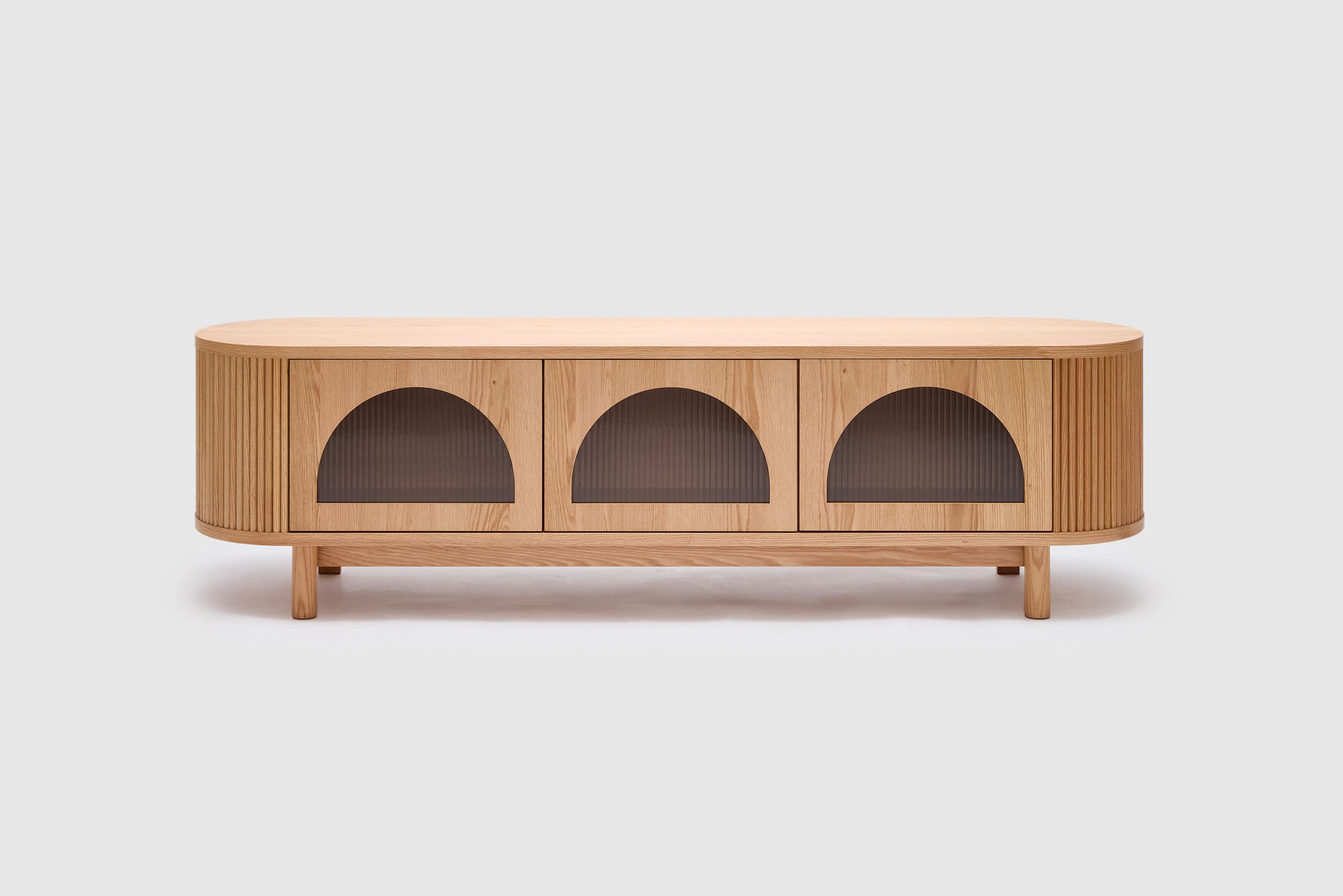 Gloria 3 Door Entertainment Unit - Natural