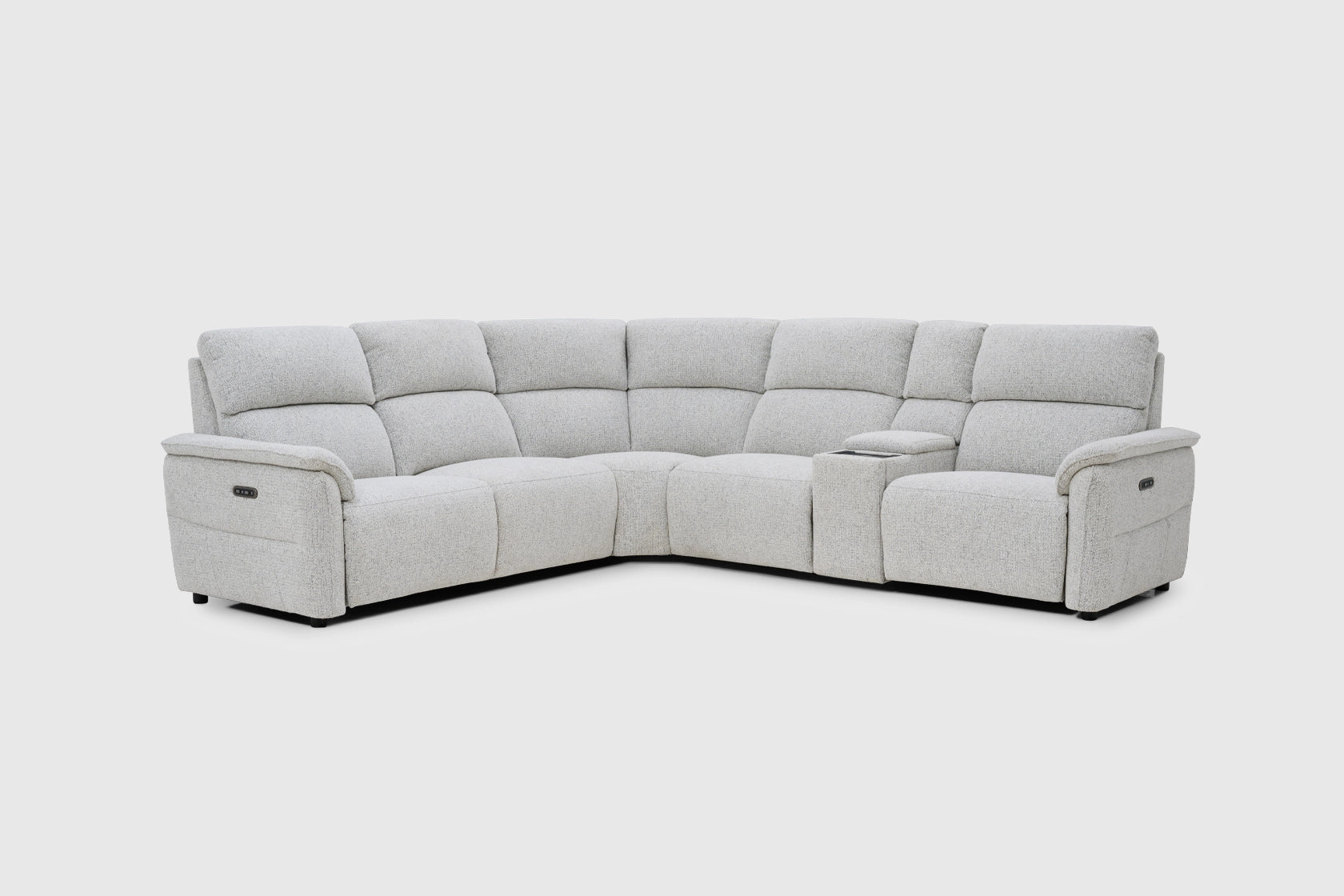 Elezay 6 Seat Modular + Console - Fabric