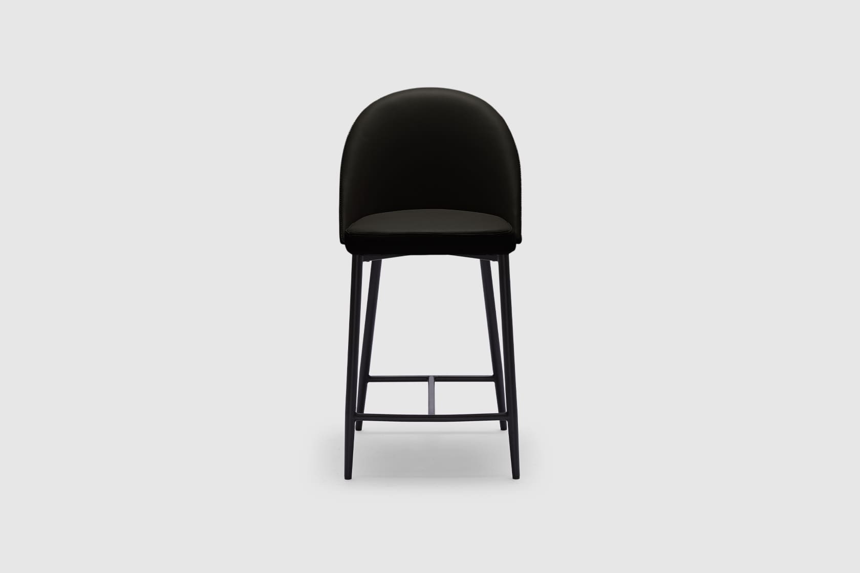 Odessa Bar Stool - Black Leather