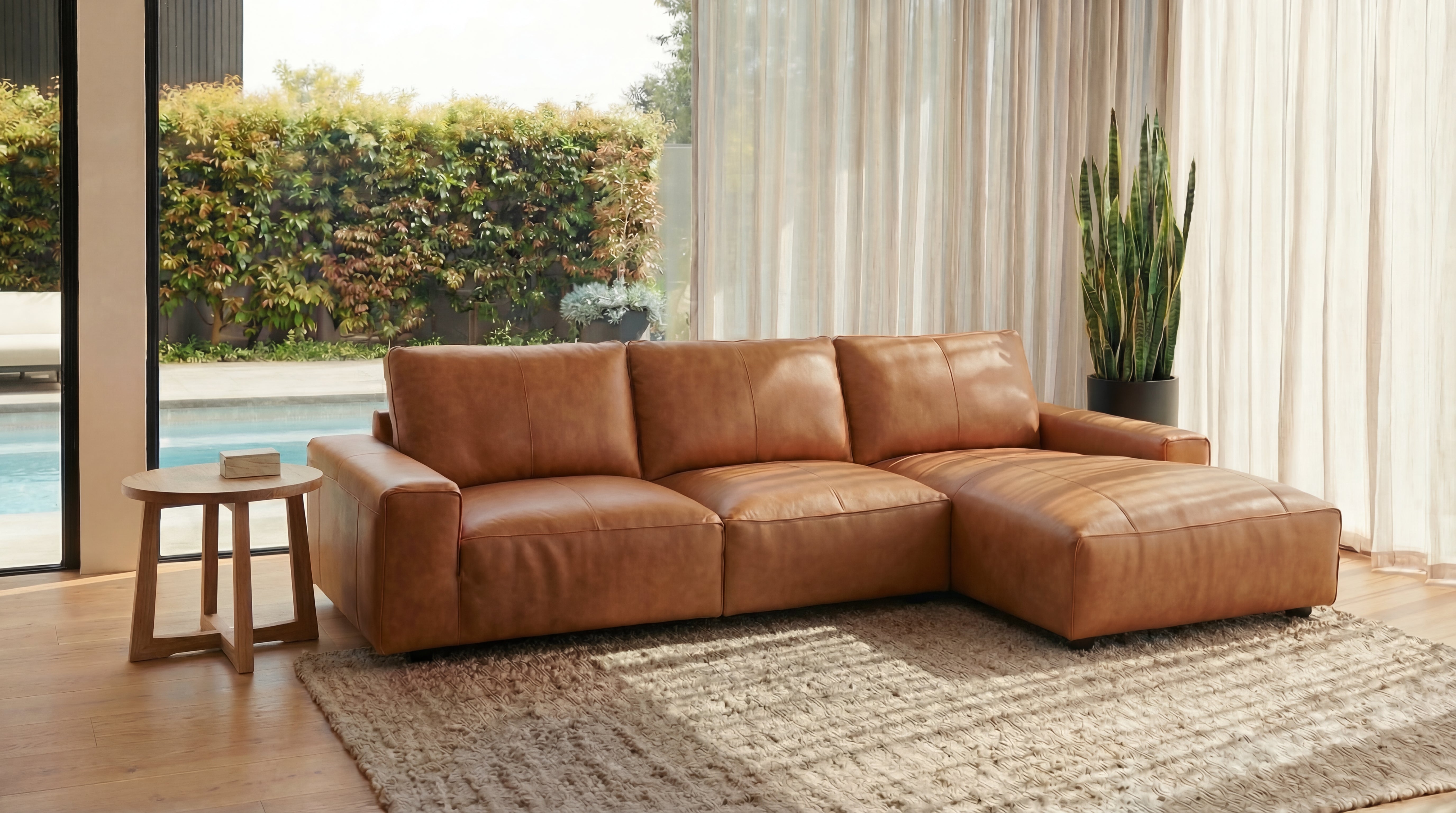 Bond 3 Seater + Chaise | Vintage Leather