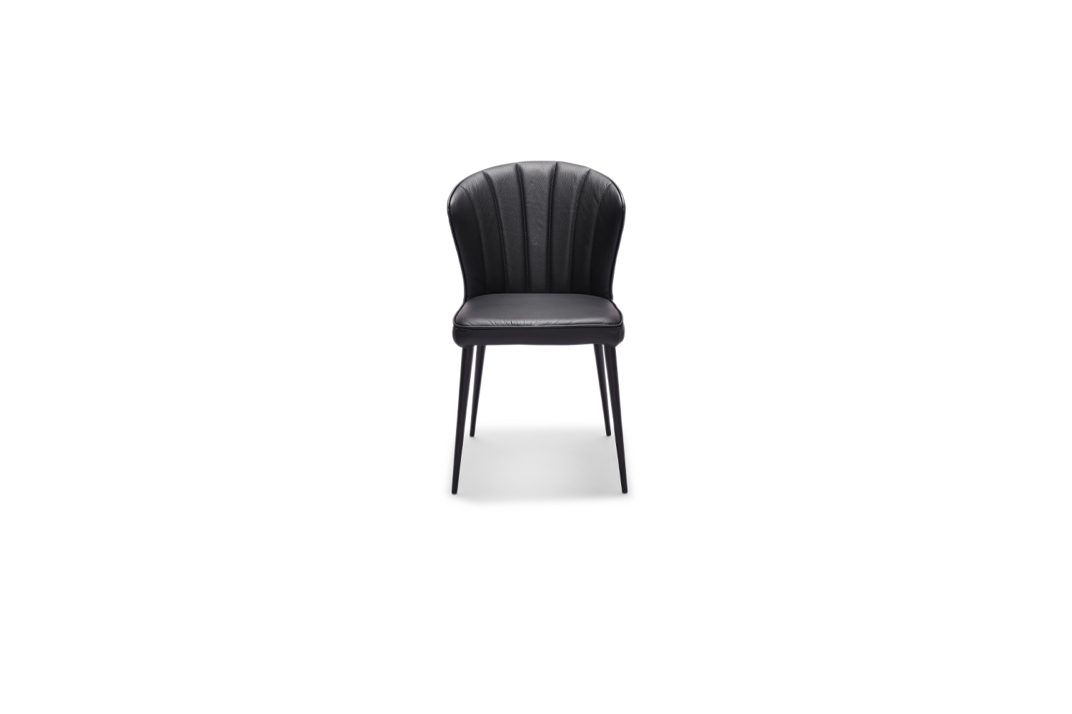 Charlotte Dining Chair - Black Leather