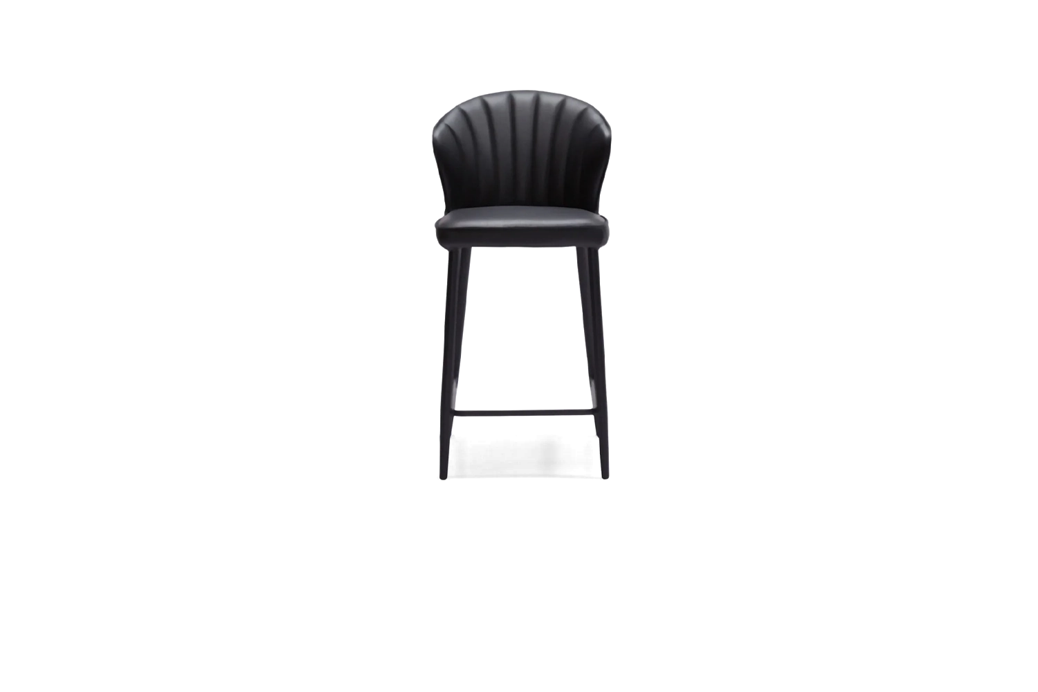 Charlotte Bar Stool - Black Leather