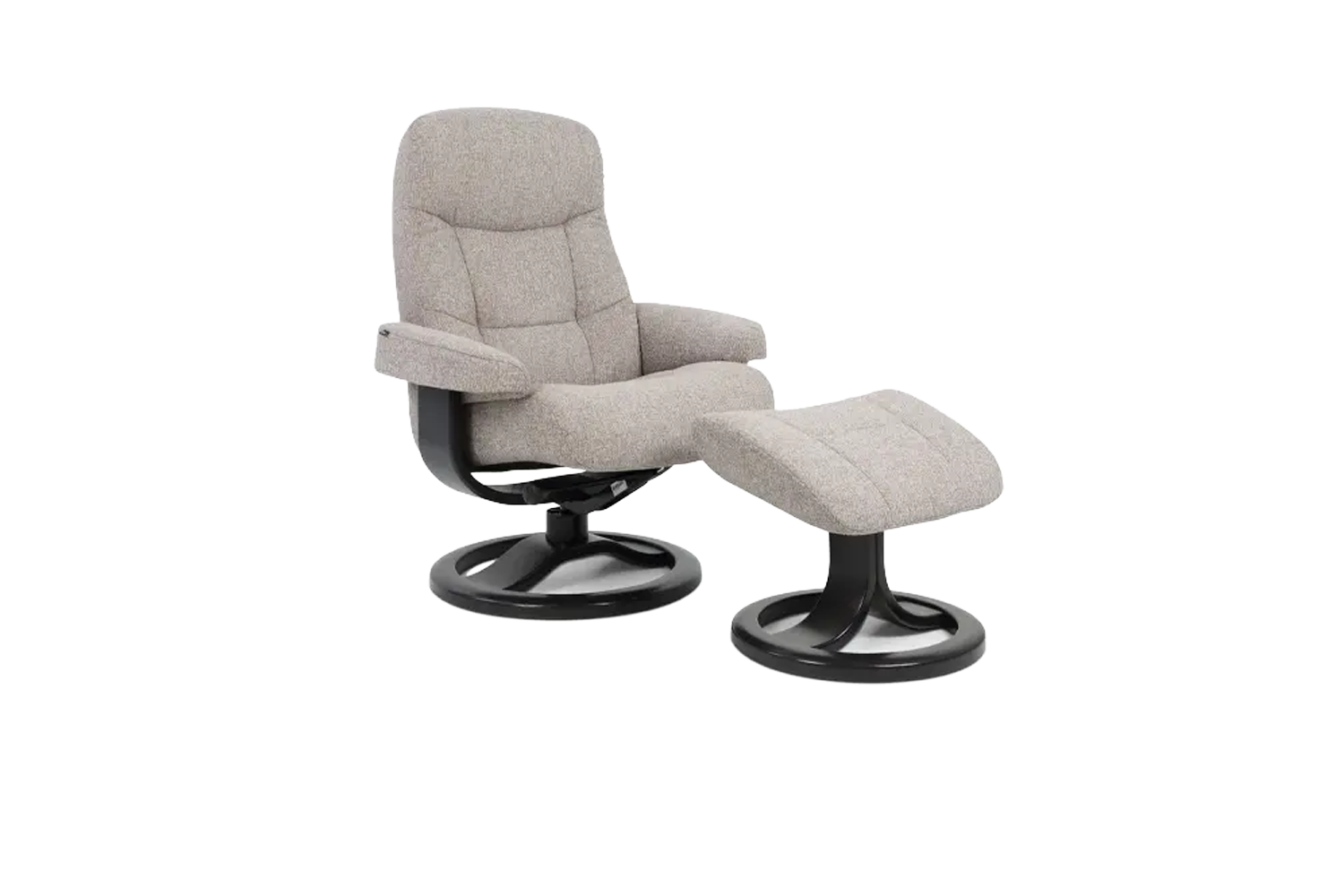 Muldal Fjords Recliner Chair + Footstool - Fabric