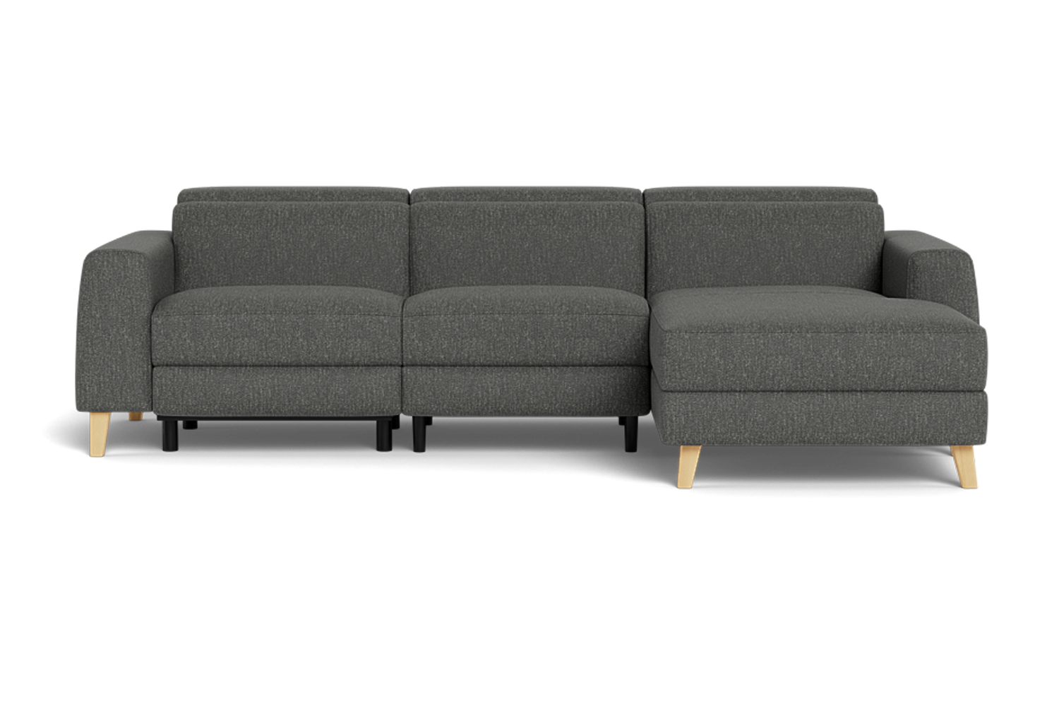 Gabrielle 3 Seat Electric Recliner With Electric Headrest And Right Chaise - Fabric