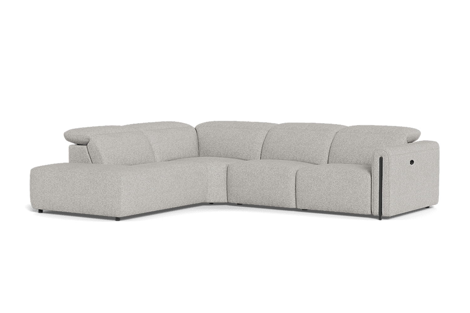 Midas 2.5 Seater Plus Left Corner Terminal Electric Recliner With Adjustable Headrests - Fabric