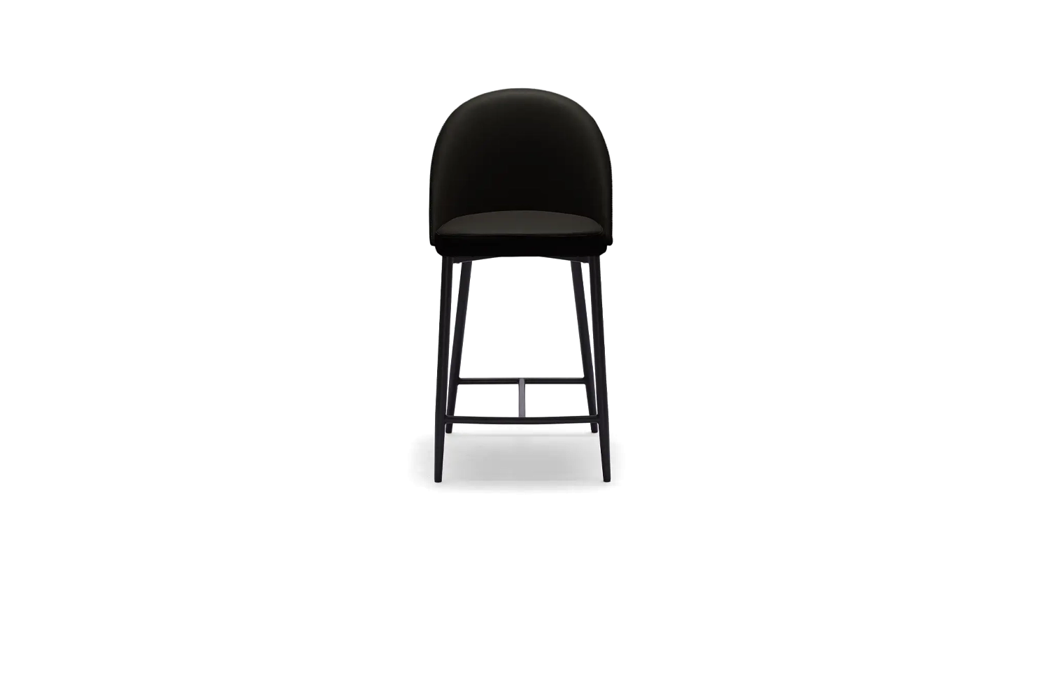 Odessa Bar Stool - Black Leather