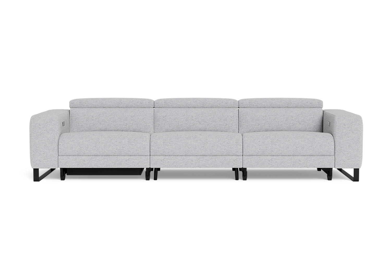 Piaz 3.5 Seater Dual Electric Recliners With Adjustable Headrests - Fabric