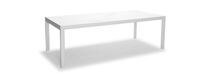 Maitai Outdoor Extension Table - White Ceramic