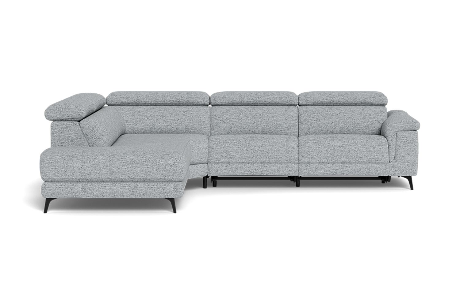 Santa Monica 3 Seater Left Corner Terminal Electric Recliner With Adjustable Headrest - Fabric