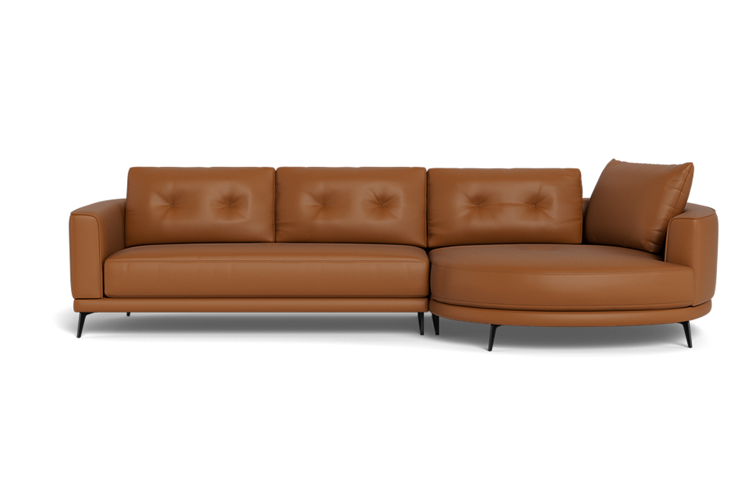 Senorita 2.5 Seater + Circular Chaise Right - Leather