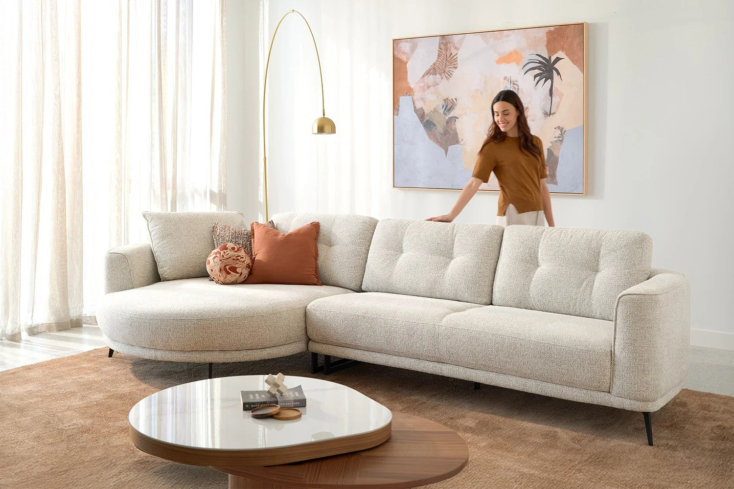 Senorita 2.5 Seater + Left Circular Chaise | Fabric