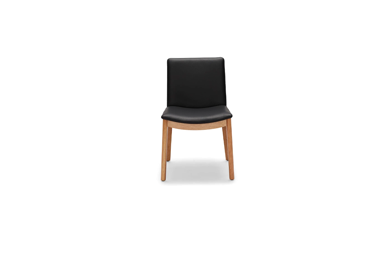 Tevez Dining Chair - Black Leather