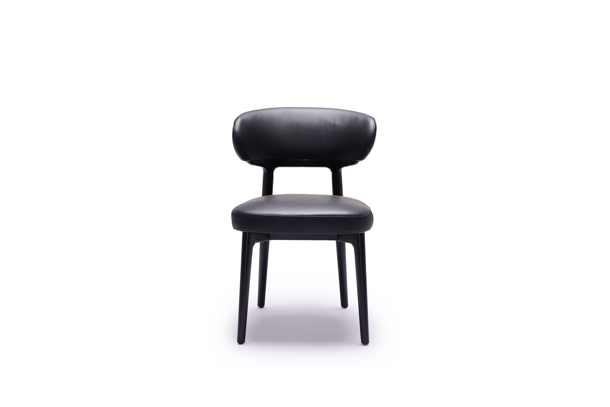 Siara Dining Chair - Black Leather
