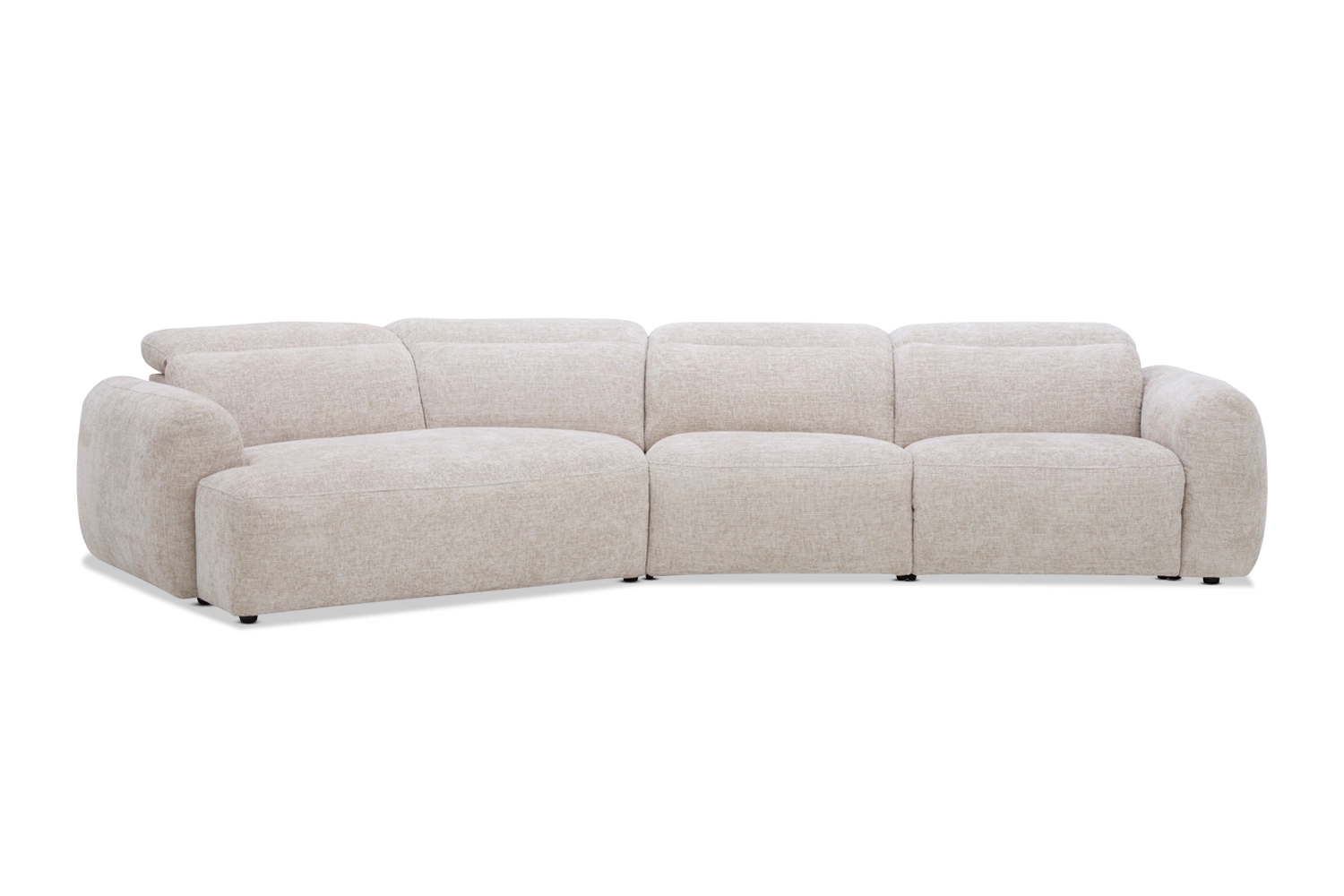 Sabine 2.5 Seater + Angled Chaise | Fabric | Electric Recliner + Headrest