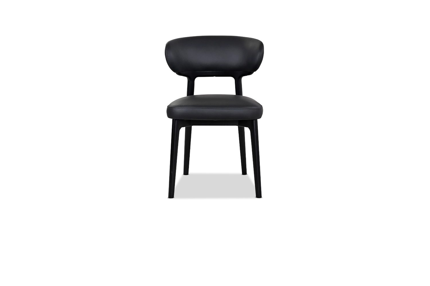 Siara Dining Chair - Black Leather