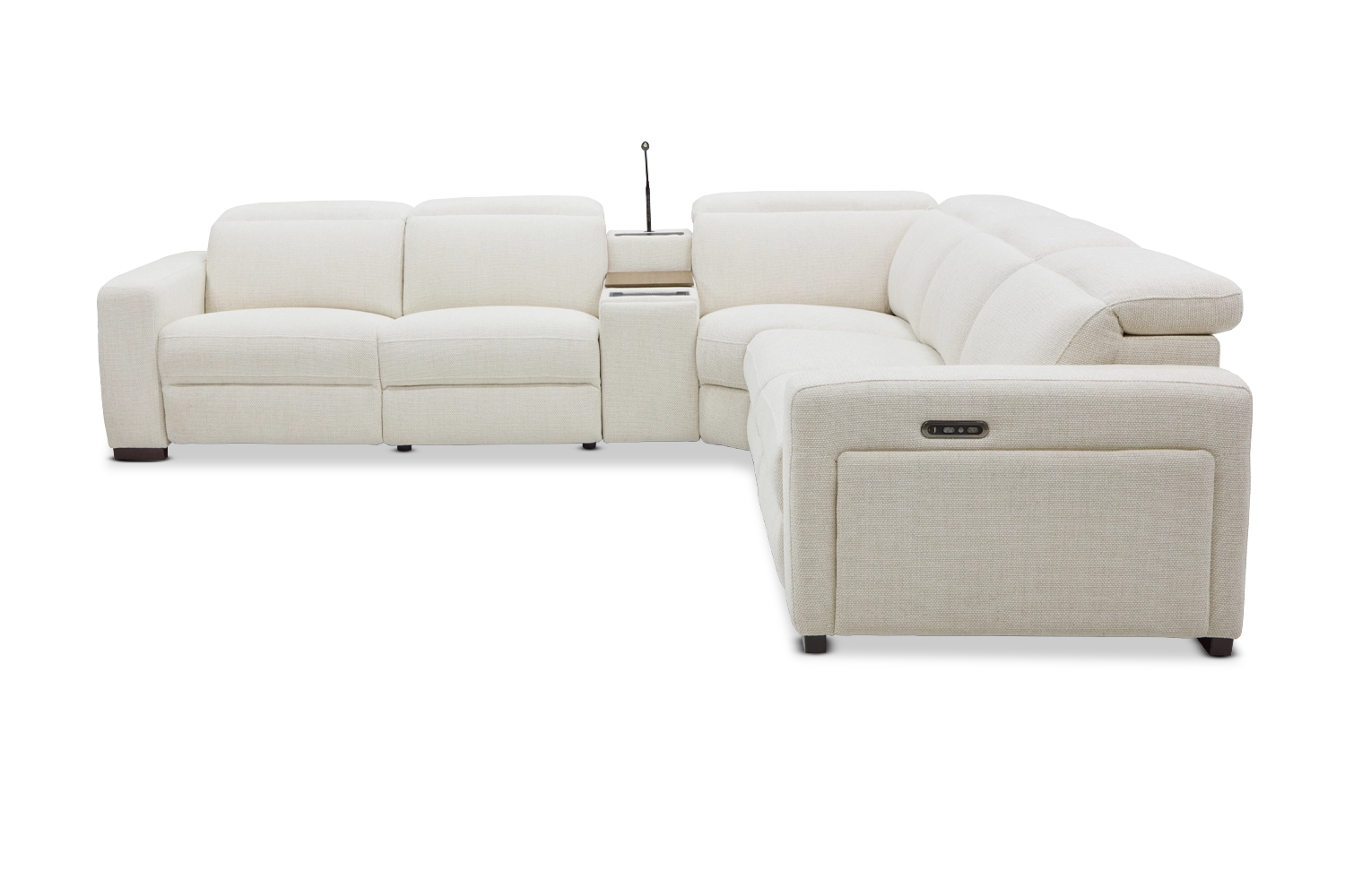 Veyron 5 Seat Corner | Fabric | Dual Electric Recliners + Headrests