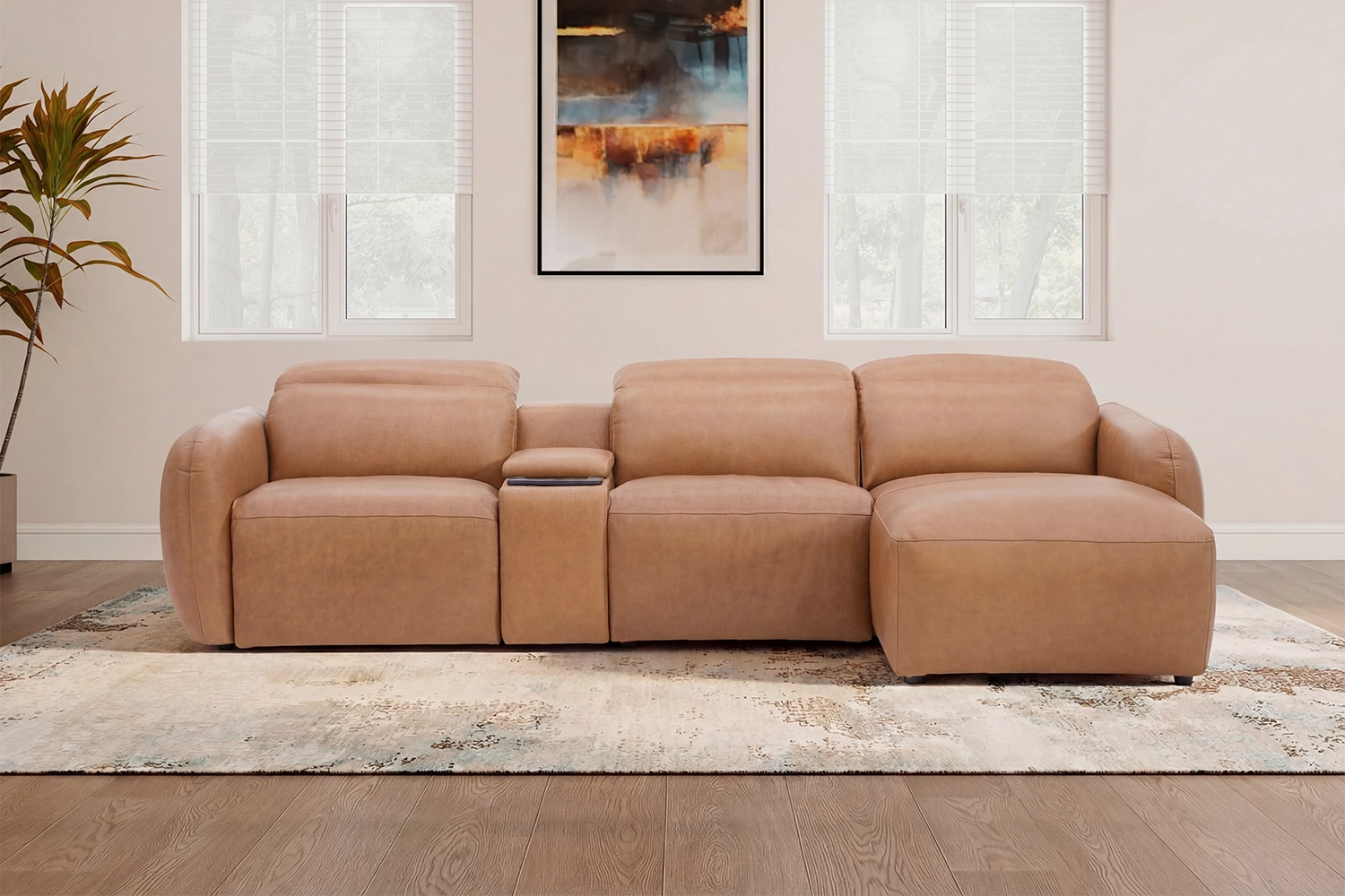 Sorelle 2.5 Seater + Chaise - Leather