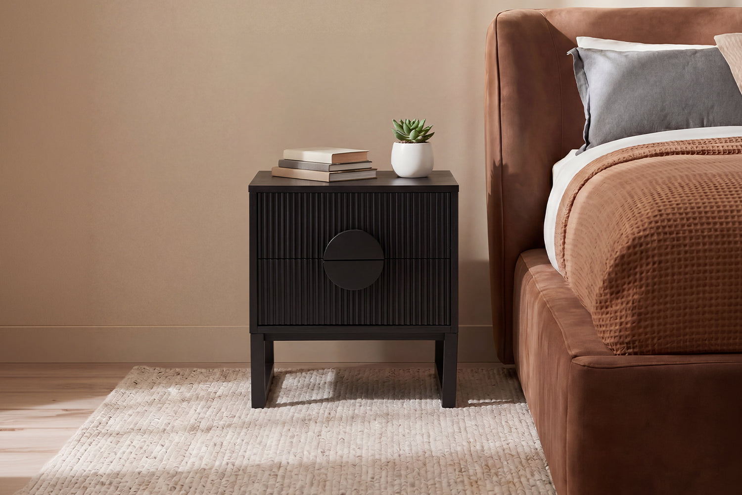 Artie Bedside Table - Black