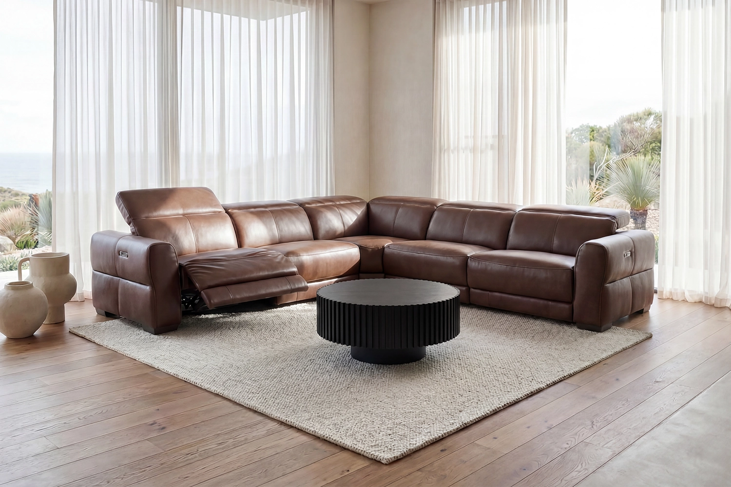 Divano 6 Seat Corner Sofa - Leather