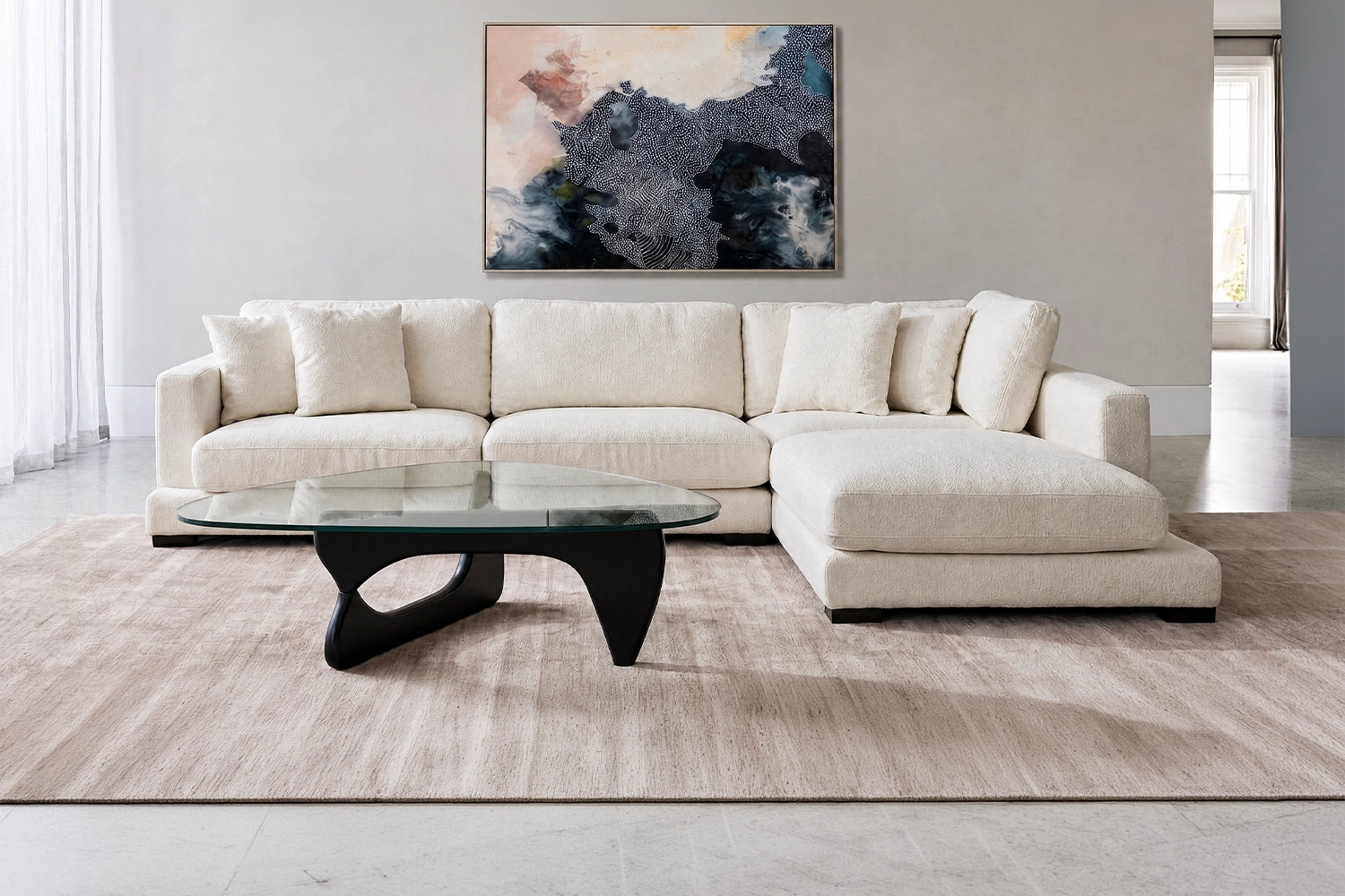 Kimona 3 Seater + Right Chaise | Fabric