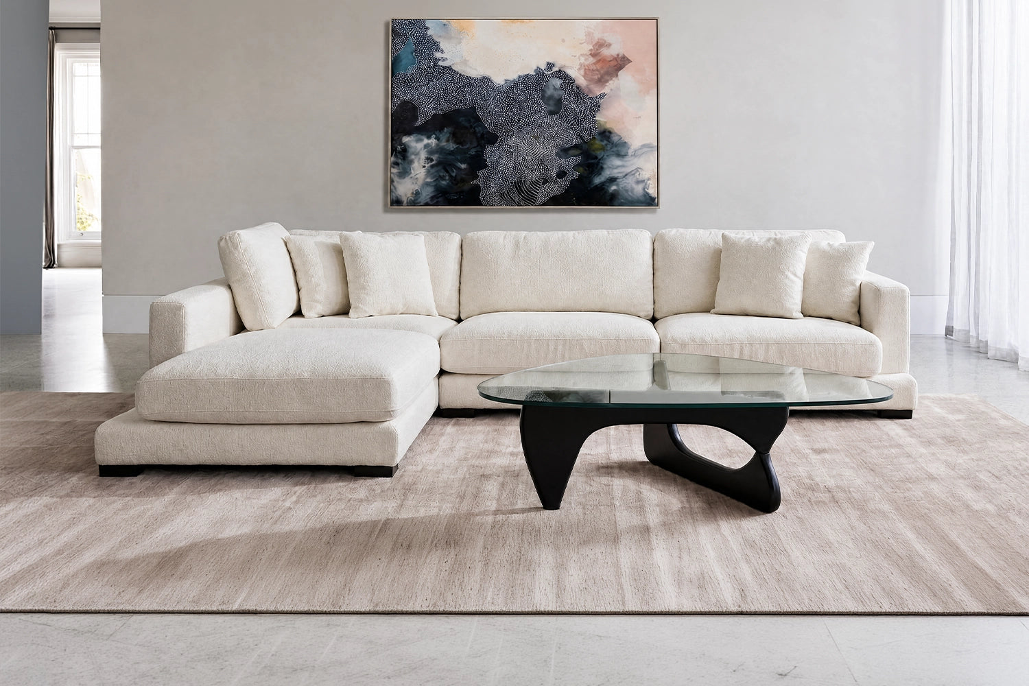 Kimona 3 Seater + Left Chaise  | Fabric