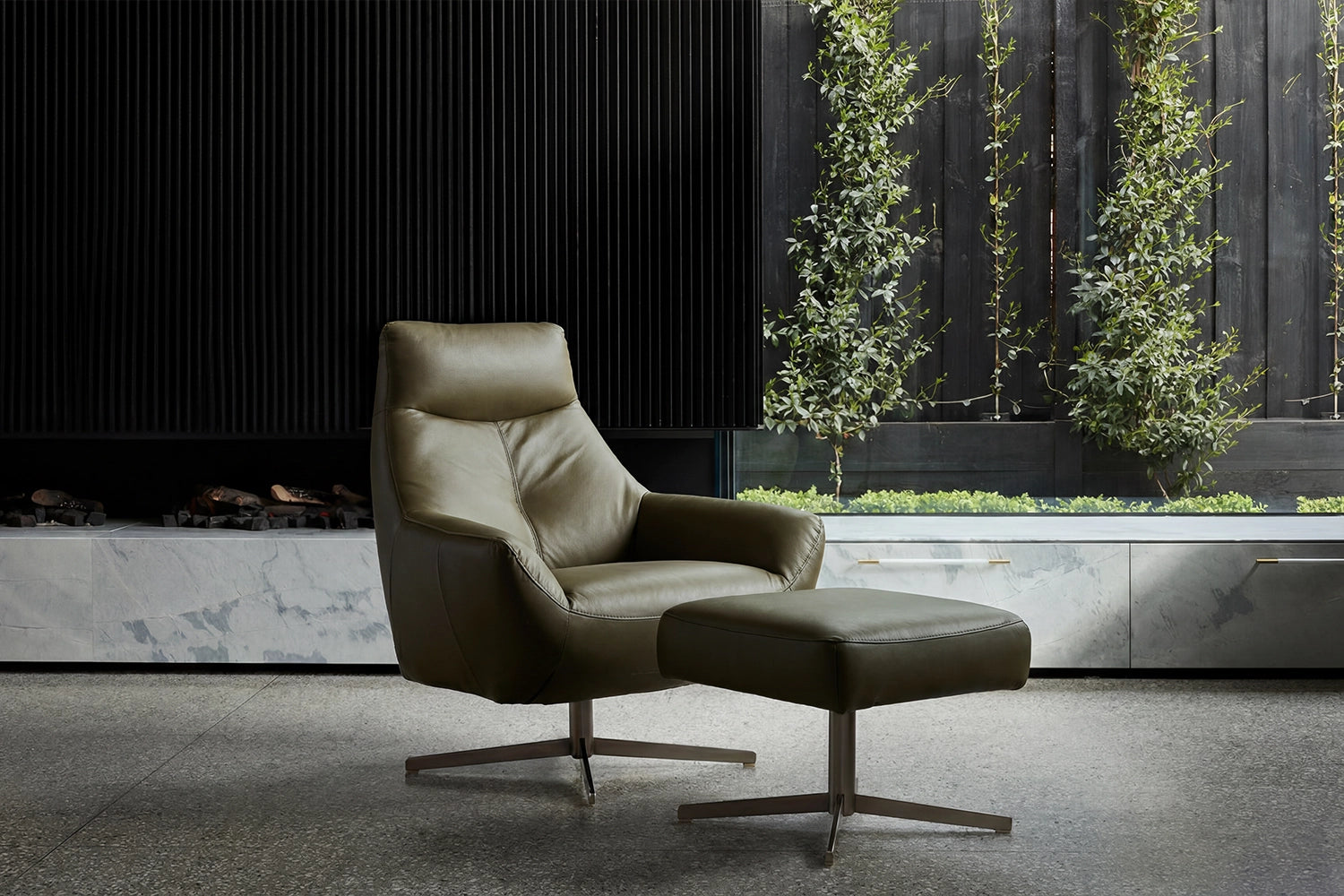 Eden Swivel Chair - Leather