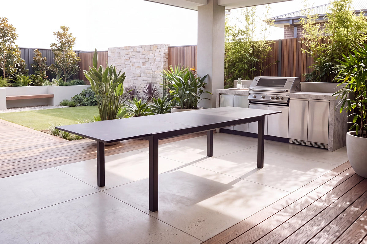 Maitai Outdoor Extension Table - Charcoal Ceramic